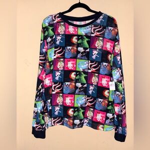 Disney Nightmare Before Christmas Long Sleeve Mesh Top with Tank Liner size XL